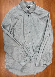 DKNY Light Gray Stretch Slim Fit Dress Shirt Button Up Long Sleeve Size X-Large - Picture 1 of 9