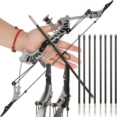 16 Zoll Mini Compound Bogen Pfeil 16lbs Bogenschießen Sport Spiele Zielpapier - Bild 1 von 4