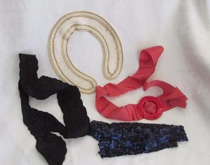 Ladies Vintage Collar with Gold Trim Hook Eye Closure, 3 Craft Belts, One Buckle - Picture 1 of 12