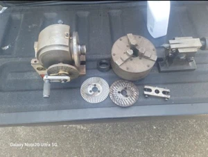 Bemato Dividing Head W/ 3 Indexing Plates, 3 Jaw Chucks & Tailstock - Picture 1 of 16