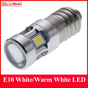 3V/4.5V/6V Weiß/ Warmweiß/Gelb E10 3030 LED Verschraubte Glühbirne Fahrradlampe - Picture 1 of 10