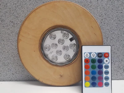 Shisha Holz Beleuchtungsteller 160mm mit 10er LED  - Bild 1 von 2