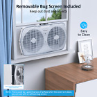 Speed Twin Window Fan with Removable Bug Screen,Fully Assembled