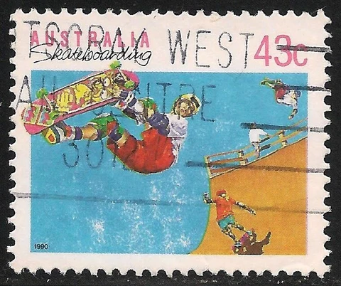 Australia #1119 (A400) VF USED - 1990 43c Skateboarding Cover