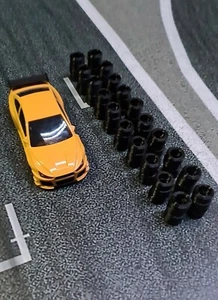 Reifenstapel  Schwarz Streckenbegrenzung 1:43 20 Einzelstapel Set für Dr!ft Siku - Bild 1 von 2