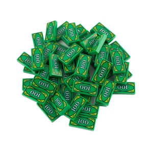 LEGO® Geldschein Banknote 1x2 Fliese Grün - verschiedene Stückzahlen - NEU - Bild 1 von 7