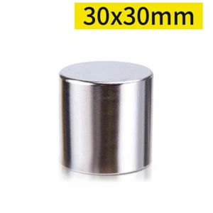 30x30mm Super Strong Magnets Rare Earth Disc Neodymium Magnets Round N35 Craft - Picture 1 of 4