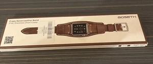 Goseth Crazy Horse Braun Leder Apple Watch Armband - Bild 1 von 6