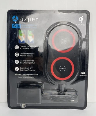 Azpen Dual Wireless Charging Pad, Power Upgraded 10W Max  - Image 1 of 4