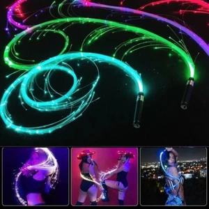 Wiederaufladbare LED Glasfaser Weltraum Peitsche Tanz Leuchten Rave Blitz Beleuchtung - Bild 1 von 16