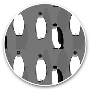 2 x Vinyl Stickers 20cm (bw) - Emperor Penguin Pattern #43845 - Afbeelding 1 van 8