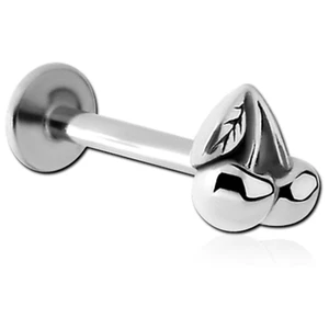 Ohrpiercing TRAGUS MOTIV KIRSCHEN Lippe Wange Ohr 1,2 Labret Ohrstecker Piercing - Picture 1 of 1