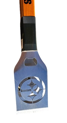 Pittsburgh Steelers Grill-A-Tongs 18"" acero inoxidable corte láser logotipo pinzas para barbacoa NFL Foto 1 de 4