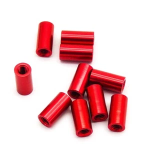 Separador espaciador anodizado de aluminio M3x10 mm (rojo) 10 un. - Imagen 1 de 3