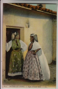Norte de África Francesa -Tipos de Uñas Ouled - Postal Étnica De Colección - Imagen 1 de 2