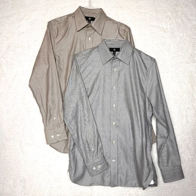 Banana Republic Men’s Dress Shirts Bundle - True Slim Fit Size M - Gray & Brown - Image 1 of 4