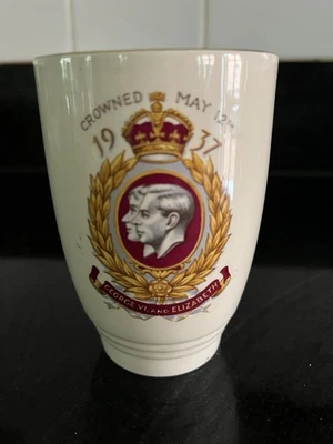 Rare Vintage George VI & Elisabeth Ceramic Coronation Cup - 12th May 1937 - Image 1 of 4