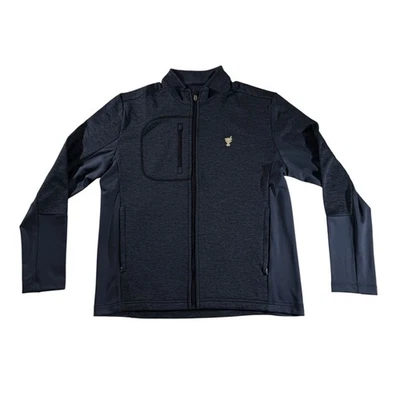 Chaqueta recta con cremallera completa para hombre talla M gris Foto 1 de 4