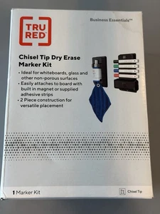 Tru Red trocken abwischbares Marker-Set, 4 verschiedene mittlere Keilspitzenmarker - Bild 1 von 2
