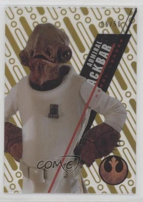 2016 Star Wars High Tek Form Pattern 1 Gold Rainbow Foil 6/50 Admiral Ackbar 3g6 - Image 1 of 3