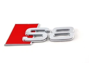 Audi A8 S8 Quattro Rot Chrom "S8" Emblem Original 4D0853735A2ZZ - Bild 1 von 8