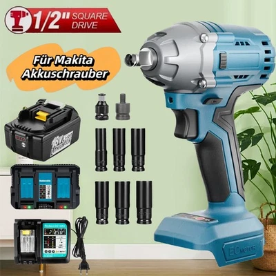 MARKENLOS Bürstenloser Schlagschrauber 2800Nm Akku Für Makita 18V Professional 1/2 Zoll