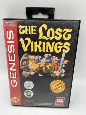 The Lost Vikings (Sega Genesis, 1993) Complete W/ Case & Manual CIB TESTED - Image 1 of 4