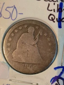 Relleno AG 1856 Seated Liberty Quarter - Imagen 1 de 2