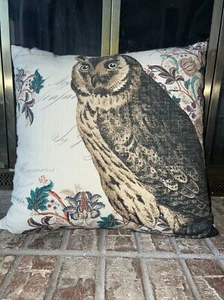 Owl Decorative Pillow 18x 18 - Picture 1 of 4