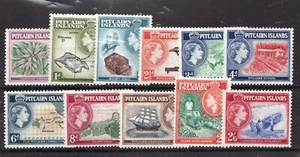 1957 Pitcairn Islands Sc# 20-30 QEII Definitives, Cultural Subjects MH Cv$52.95 - Picture 1 of 1