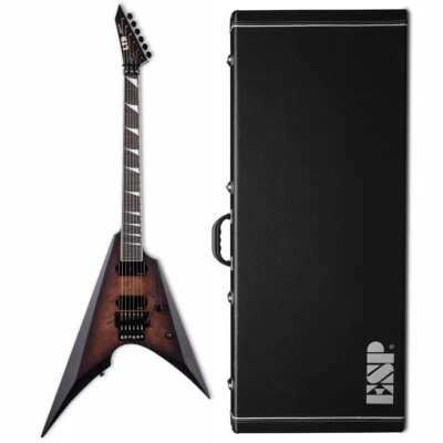 ESP LTD Arrow-1000 Guitarra Acolchoada Bordo Marrom Escuro Sunburst Cetim + Estojo B-STOCK - Imagem 1 de 4