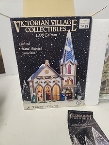 Victorian Village Collectibles 1998 Edition St. Vincent's Church Light Works  - Imagen 1 de 10
