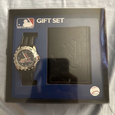 St. Louis Cardinals - Black Watch And Wallet Gift Set - MLB Cover