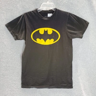 Batman Women Top Medium Black T-Shirt Logo Graphic Short Sleeve Tee Pullover  - Image 1 of 4