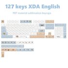 Cartoon Otter Themed Keycaps Set 127 Keys Mechanical PBT Keycaps