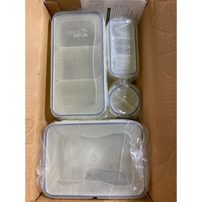 New LocknLock Lock & Lock 10-piece Storage Container Set with Dividers - Image 1 of 4