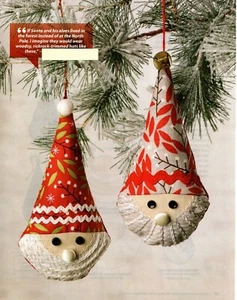 Woodland Santa & Elf Ornament Quilt Pattern Pieced KB - Picture 1 of 1