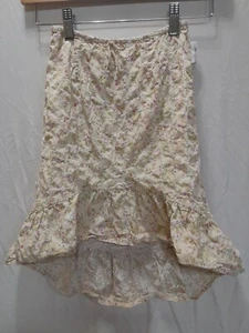 Mary Kate & Ashley Vintage Eyelet Skirt Girl Size 5 Light Green & Pink Floral - Picture 1 of 11