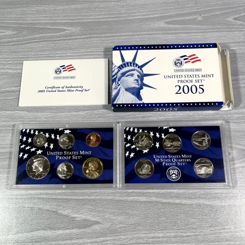 United States Mint Proof Set - Year 2005 S Mint Proof Set Free Shipping Cover