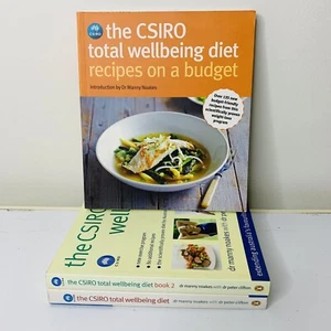 CSIRO x 3 Total Wellbeing Diet 1 & 2 And Recipe on a Budget Bundle - Picture 1 of 24