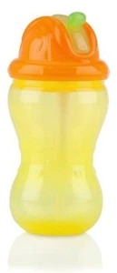 Nuby Fun Sipeez Mega Flip-It Cup - Silicone Straw - No Spill - 12oz - BPA Free - Picture 1 of 13