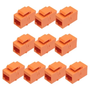 10 Pack RJ45 Ethernet Coupler, Cat6 Coupler for Cat6/Cat5e/Cat5,Orange - Afbeelding 1 van 6