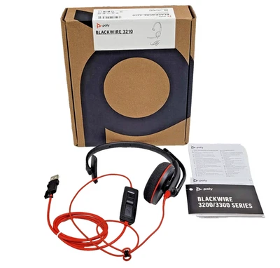 HP Poly Blackwire 3210 USB-C/A Mono Headset Noise Cancelling 8X214AA NEW - Image 1 of 4