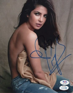 ¡SÚPER VENTA FLASH! Foto autografiada firmada por Priyanka Chopra de 8x10 PSA y certificado de autenticidad! - Imagen 1 de 3
