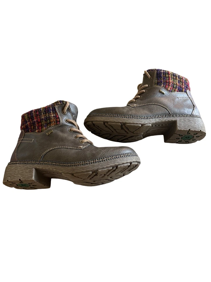 Spring Step Relife Marylee Lace Up Short Boot, Brown Leather, Size 38 (8) - Image 1 of 4