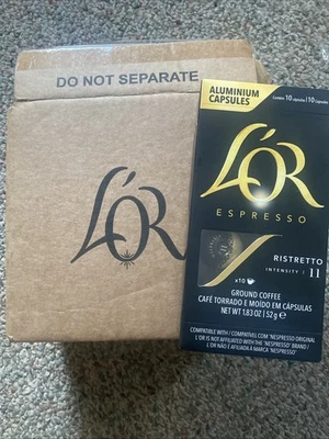 5x’s L’OR Espresso Ristretto café molido 10 cápsulas Nespresso Comp.  4-3-26 -50 piezas Foto 1 de 4
