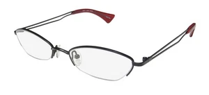 NUEVAS GAFAS MAX STUDIO MX132 MEDIA BORDE OJO DE GATO NEGRO METAL 49-18-135 MUJER - Imagen 1 de 8