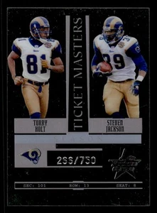 Rookies & Stars 2005 #TM23 Torry Holt Steven Jackson Ticket Masters #d/750! - Imagen 1 de 2