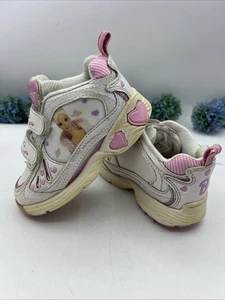 Vintage 90s Barbie Sneakers Toddler Size 9 Pink Retro Collectible Sporty - Picture 1 of 15