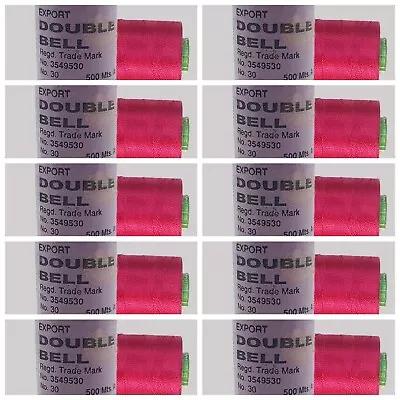 10X Viscose Rayon Yarn Thread Pink Colour 500mtr,Hand & machine embroidery - Image 1 of 2